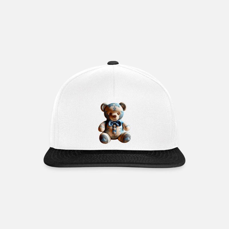 Teddy - Snapback Cap - Weiß/Schwarz