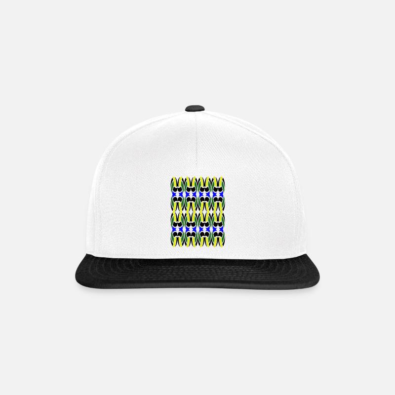 Unique Multicolor design - Snapback Cap - white/black