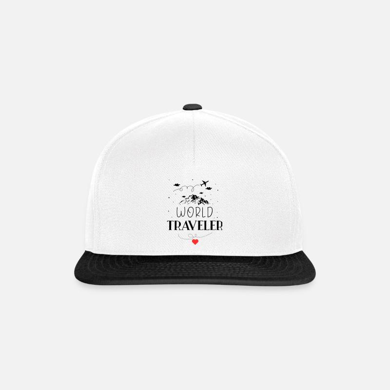 Verdensrejsende - Snapback Cap - hvid/sort