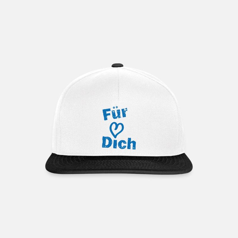 Für Dich - Snapback Cap - Weiß/Schwarz