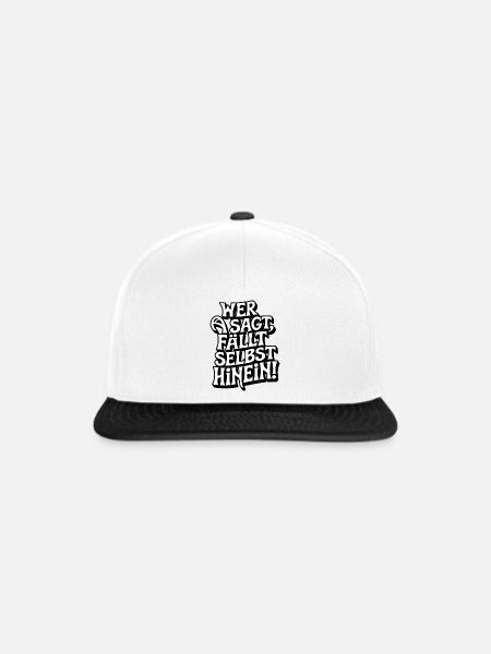 Wer A sagt ... - Snapback Cap - Weiß/Schwarz