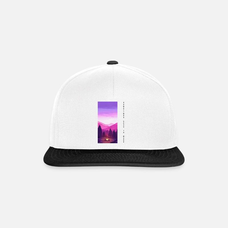 Less is more - Snapback Cap - white/black