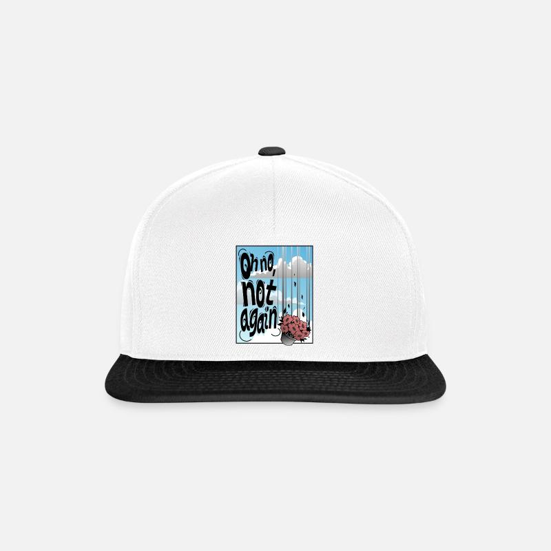 oh no - Snapback Cap - Weiß/Schwarz