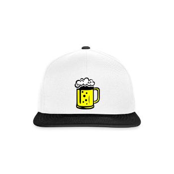 Bande dessinée de bière - Casquette snapback - blanc/noir - Devant
