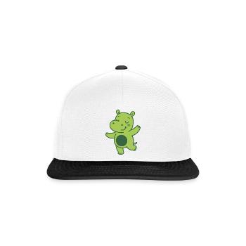 Nilpferd Flusspferd Meeresleben Tanz Tanzpaar - Snapback Cap - Weiß/Schwarz - Vorne