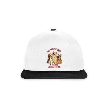 We woof you a merry xmas - Snapback Cap - white/black - Front