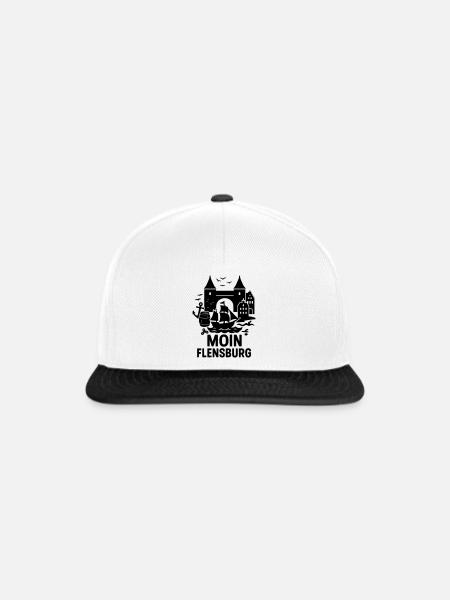 flensburg moin anker seefahrer - Snapback Cap - Weiß/Schwarz