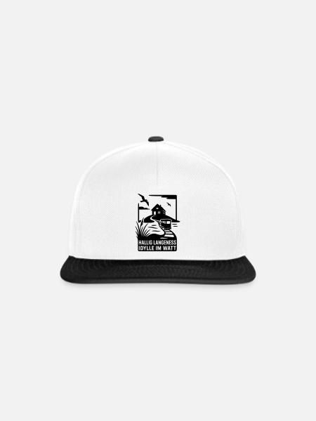 Hallig Langeneß - Snapback Cap - Weiß/Schwarz