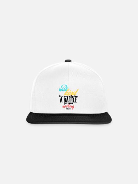 Be Kind - Snapback Cap - Weiß/Schwarz