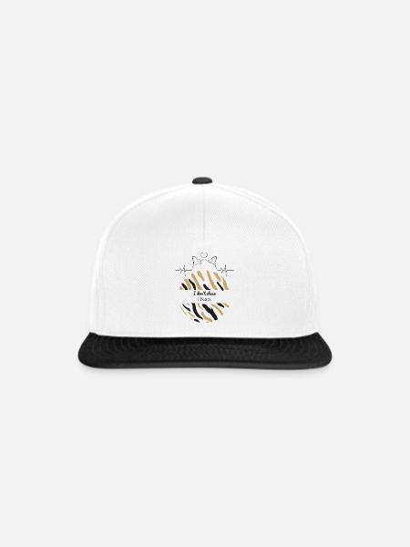 Tiger Streifen Halbkreis - Snapback Cap - Weiß/Schwarz