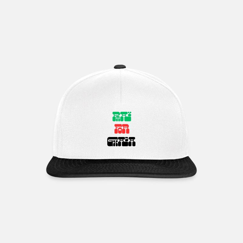 PRAY FOR GWADA - Casquette snapback - blanc/noir