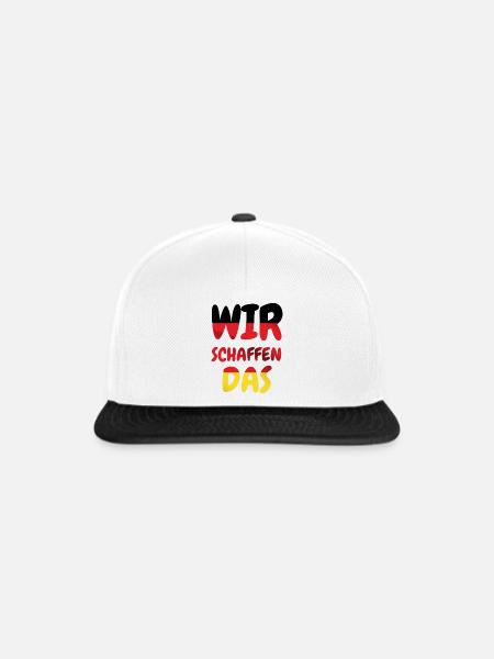 Wir Schaffen Das - Snapback Cap - Weiß/Schwarz