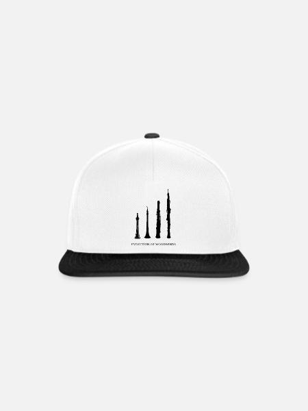 Oboe - Evolution of Woodwinds Holzblasinstrumente - Snapback Cap - Weiß/Schwarz