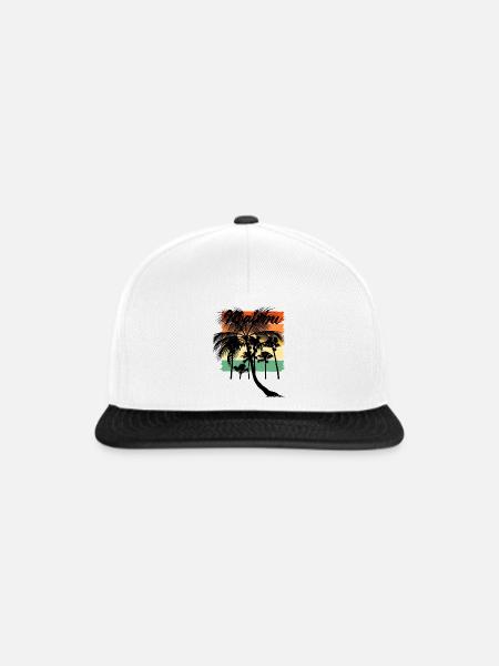 Tropenpalmen Sunset Hawaii - Snapback Cap - Weiß/Schwarz