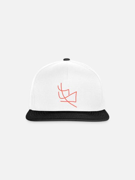 Abstrakter B - Snapback Cap - Weiß/Schwarz