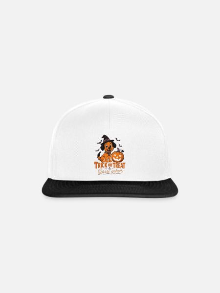 Halloween Kürbis-Gang - Snapback Cap - Weiß/Schwarz