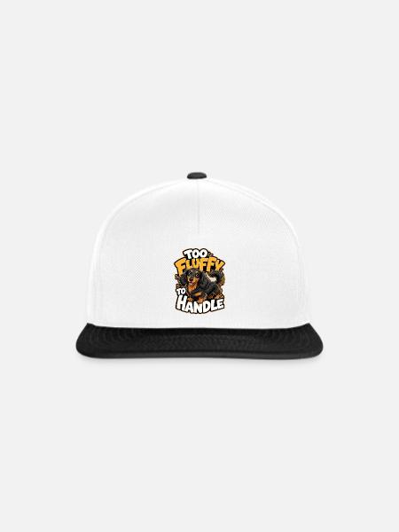 Dackel - Snapback Cap - Weiß/Schwarz