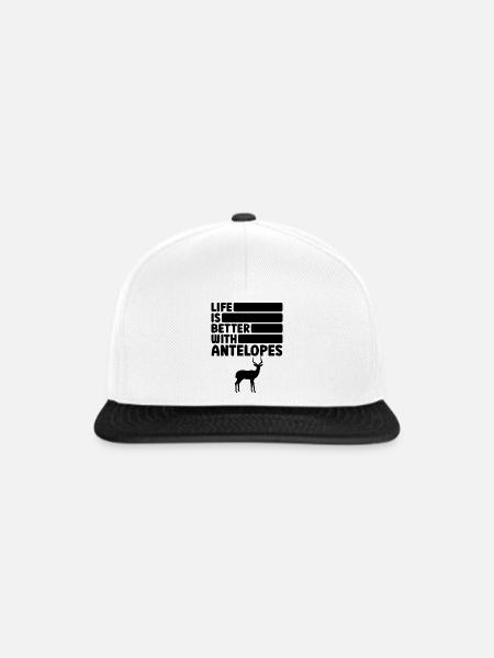 Antilope Humor Spruch - Snapback Cap - Weiß/Schwarz