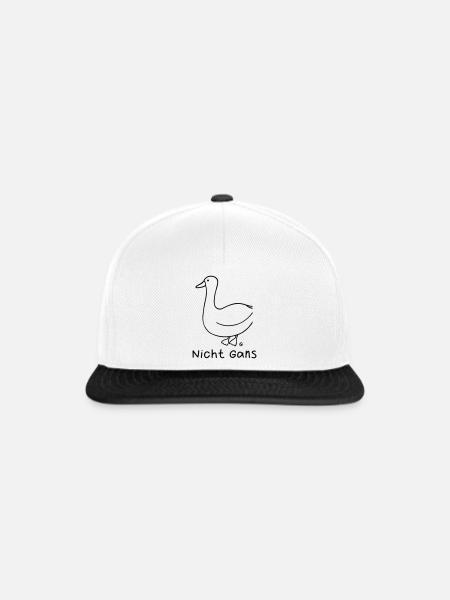 Nicht Gans - Snapback Cap - Weiß/Schwarz