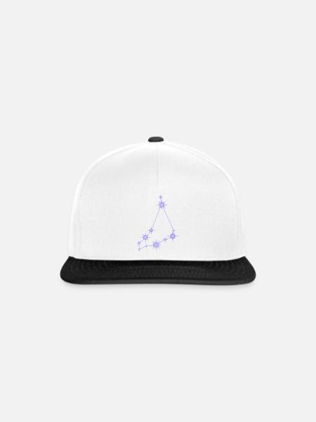 Steinbock-Sternen-Sternbild Tierkreiszeichen Lila - Snapback Cap - Weiß/Schwarz