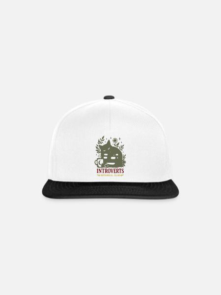 Introvert Botanik Club - Snapback Cap - Weiß/Schwarz