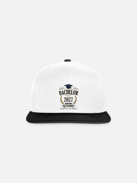 Bachelor 2027 - Snapback Cap - Weiß/Schwarz