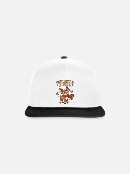 Tiny Reindeer Energy - Snapback Cap - Weiß/Schwarz