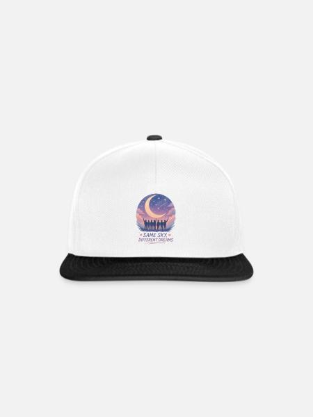 Gleicher Himmel, andere Träume - Snapback Cap - Weiß/Schwarz