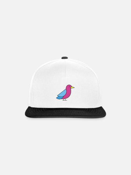 Entspannter Vogel - Snapback Cap - Weiß/Schwarz