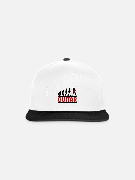 Gitarre Evolution Rockmusik - Snapback Cap - Weiß/Schwarz