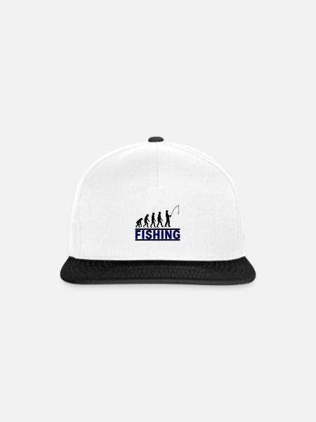 Angeln Evolution Fisherman - Snapback Cap - Weiß/Schwarz
