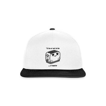 AFK Toast - To be or not to be... a toaster - Snapback Cap - Weiß/Schwarz - Vorne