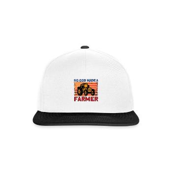 Agriculture Farmer Farm Gift - Snapback Cap - white/black - Front