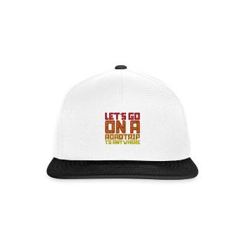 Partons en roadtrip n’importe où 3 - Casquette snapback - blanc/noir - Devant