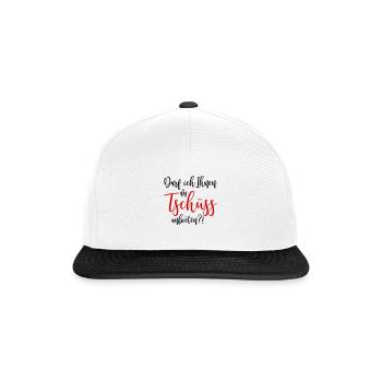 Darf ich Ihnen das Tschüss anbieten - Farbwechsel - Snapback Cap - Weiß/Schwarz - Vorne
