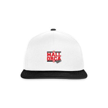 Mallorca Bitte nicht schubsen ich habe Bier in - Snapback Cap - Weiß/Schwarz - Vorne