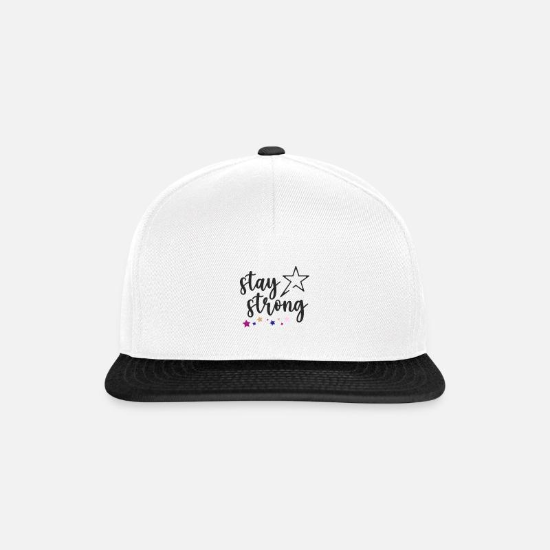 Restez fort - Casquette snapback - blanc/noir