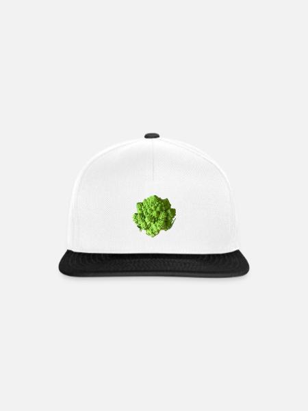 Romanesco-Brokkolifraktal - Snapback Cap - Weiß/Schwarz