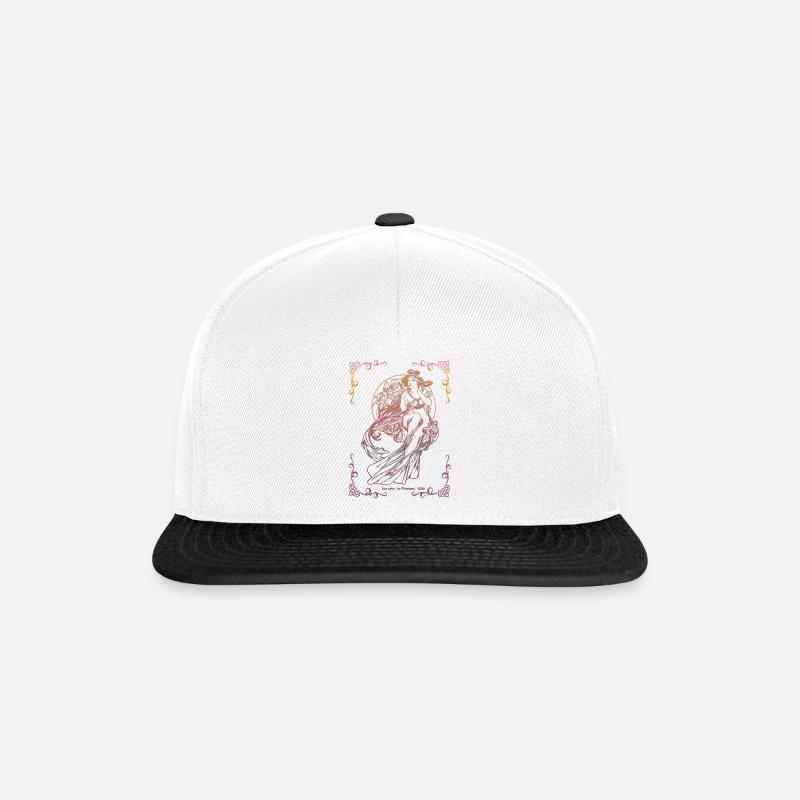 Alfons Mucha - Casquette snapback - blanc/noir