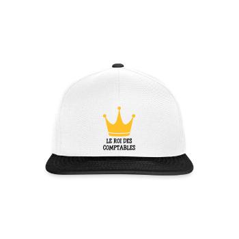 comptable / comptabilité / argent / Finance / Euro - Casquette snapback - blanc/noir - Devant