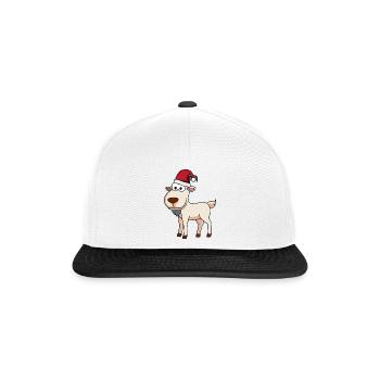 Chèvre de montagne Bande dessinée Noël - Casquette snapback - blanc/noir - Devant