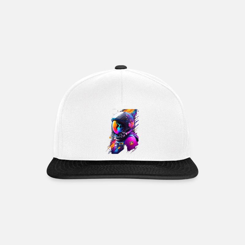 Astronaut - Snapback Cap - Weiß/Schwarz