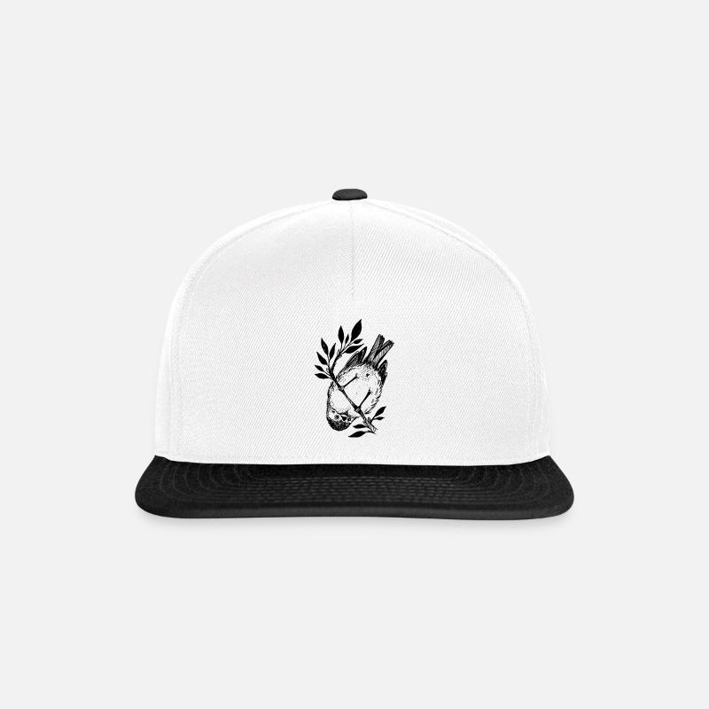 Kleiner frecher Vogel - Snapback Cap - Weiß/Schwarz