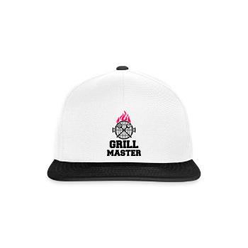 Maître du gril - Casquette snapback - blanc/noir - Devant