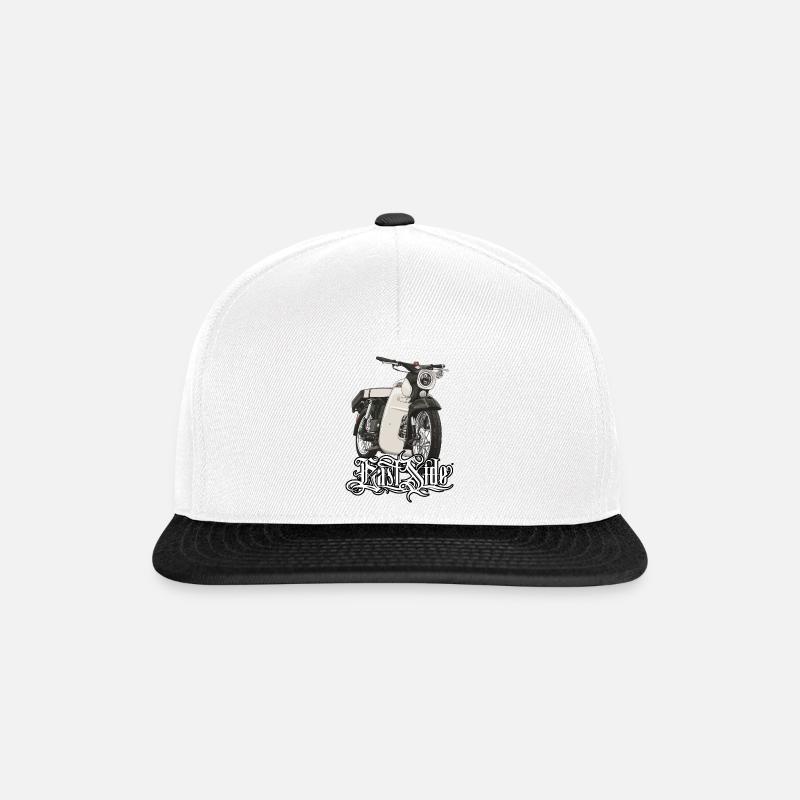 Étoile (beige) // Illustration - Casquette snapback - blanc/noir