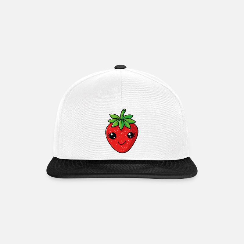Fraise sucrée - Casquette snapback - blanc/noir