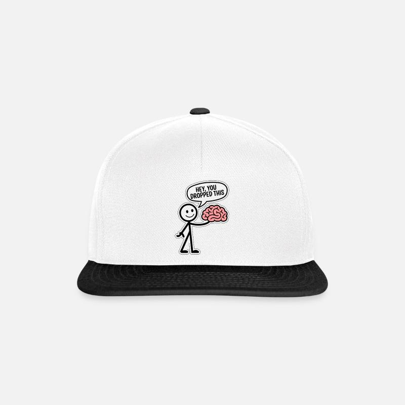 Brain Drop - Snapback Cap - Weiß/Schwarz