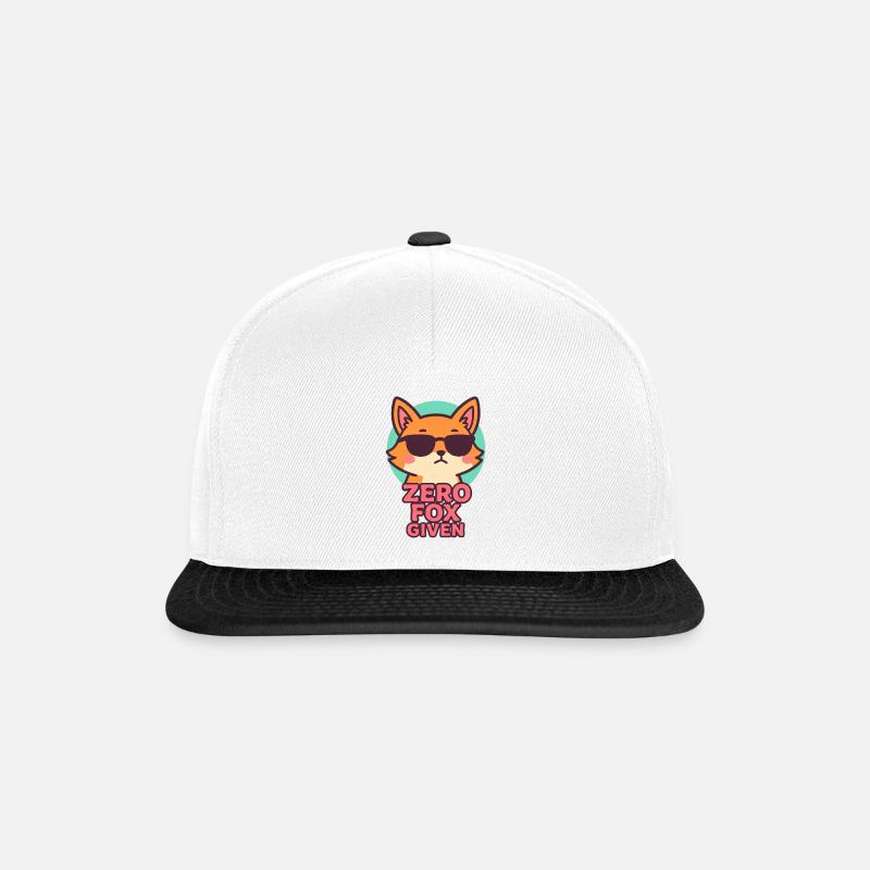Zero Fox bekommt Cool Fox - Snapback Cap - Weiß/Schwarz