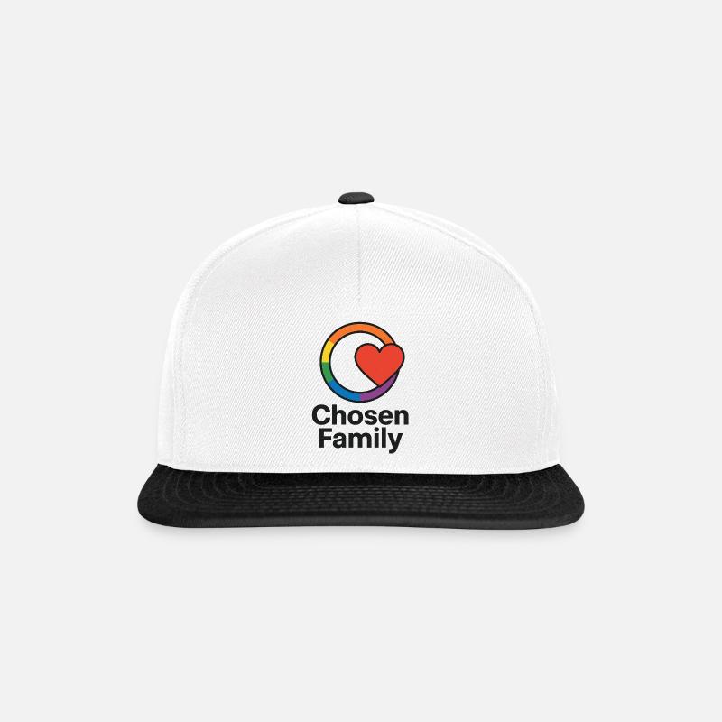 Inclusive heart with rainbow frame - Snapback Cap - white/black