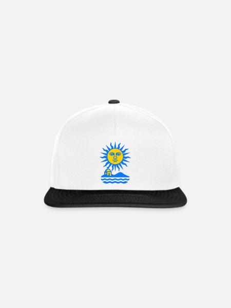 Greece Sun Art - Snapback Cap - Weiß/Schwarz